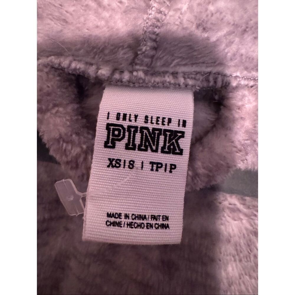 Victorias secret Vs PINK sherpa microfiber fleece hooded robe jacket bling - Picture 10 of 10